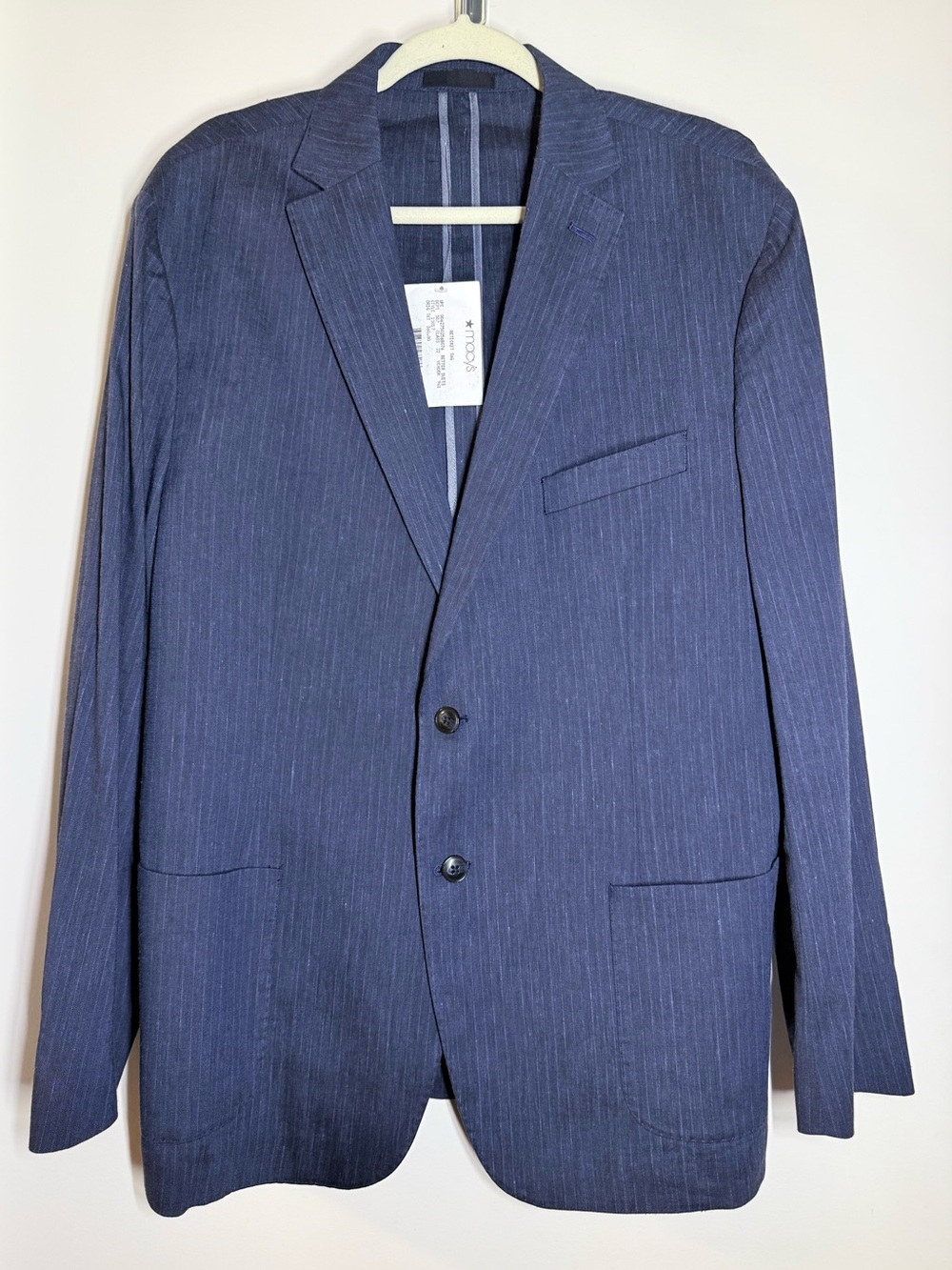 Michael Kors Men's Classic Fit Linen Suit Jacket in Navy